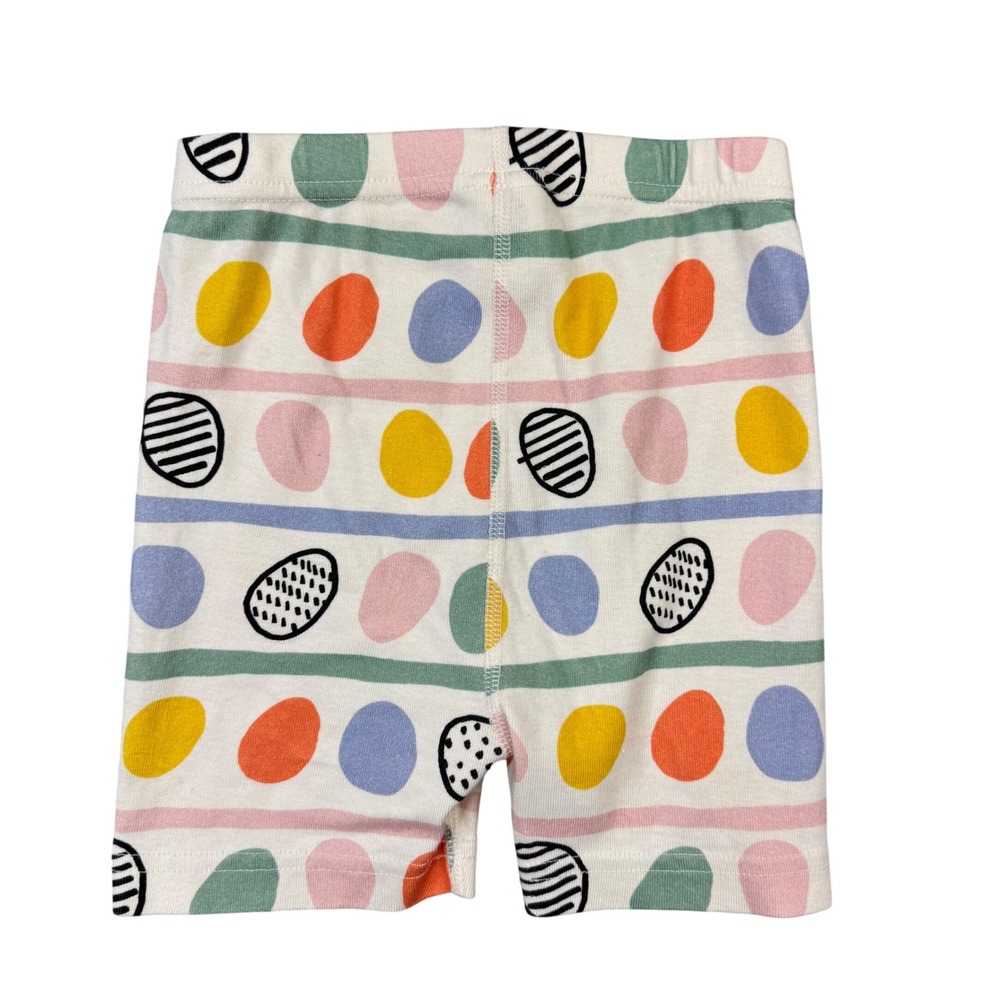 Hanna Andersson 120 US 6-7 Organic Cotton Easter Egg Pajama Shorts Multicolor‎